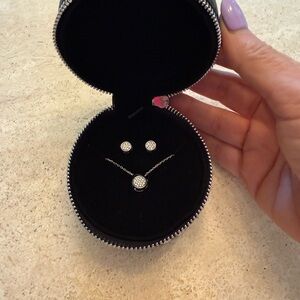 Chico's Silver Earring and Necklace Set